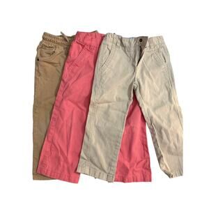 3T Boys Pants Bundle | Cat & Jack, Tommy Hilfiger, Nautica | Khaki + Coral